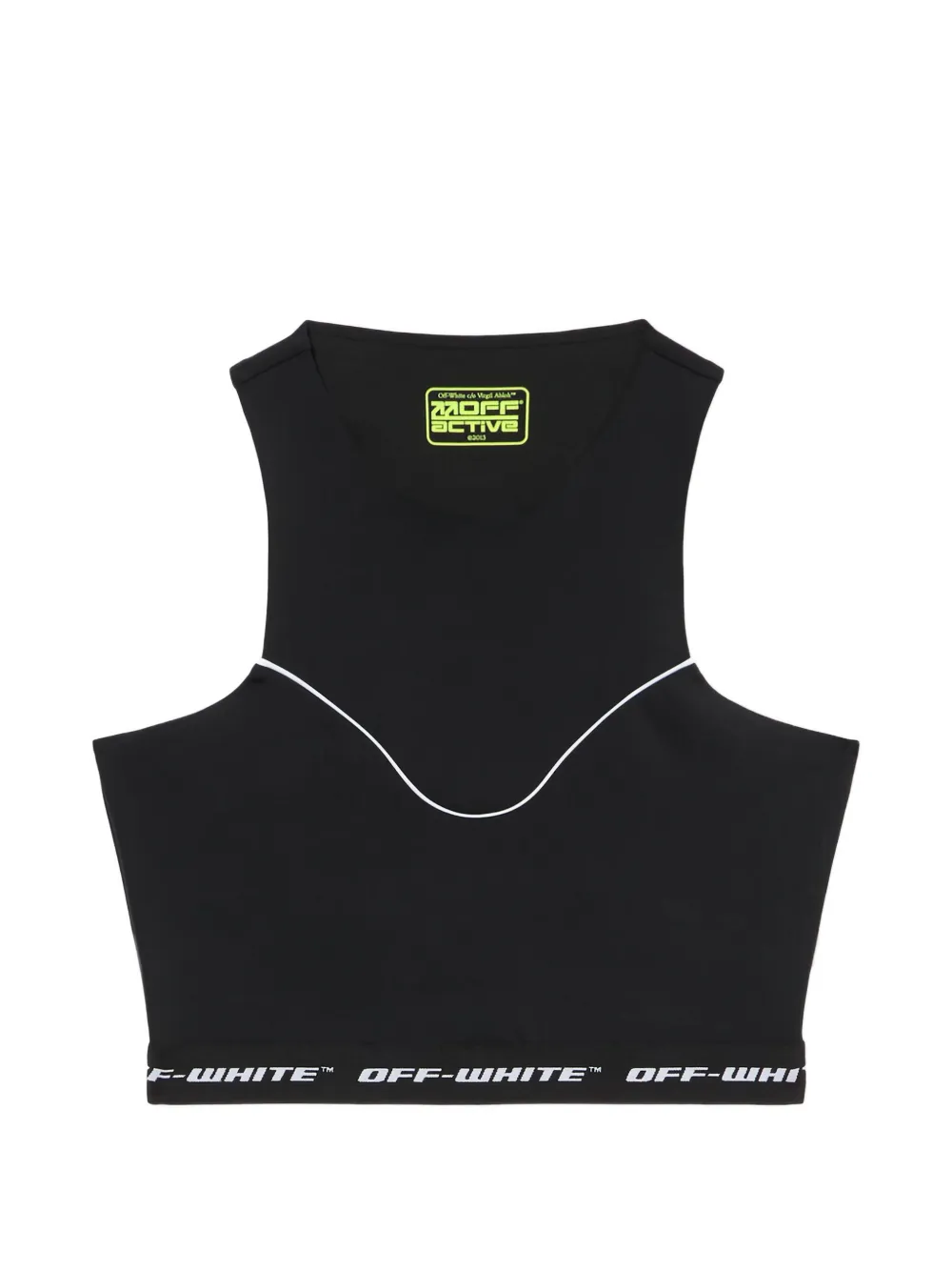 Off-White logoband crop top - Nero