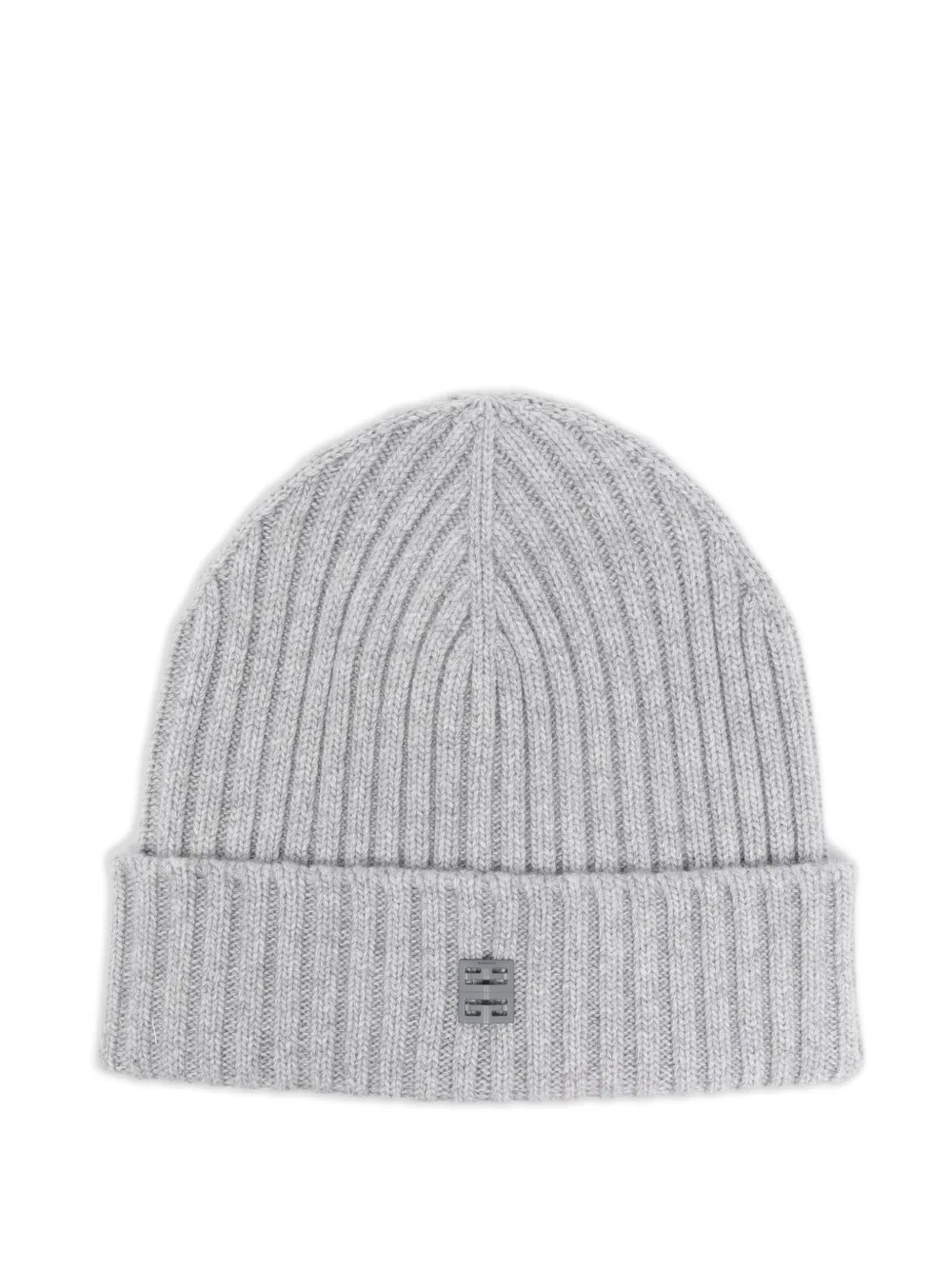 Givenchy ribbed logo beanie hat - Grigio