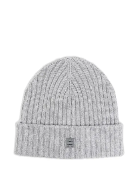 Givenchy ribbed logo beanie hat 