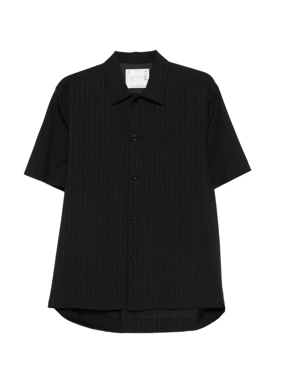 sacai pinstripe shirt - Nero