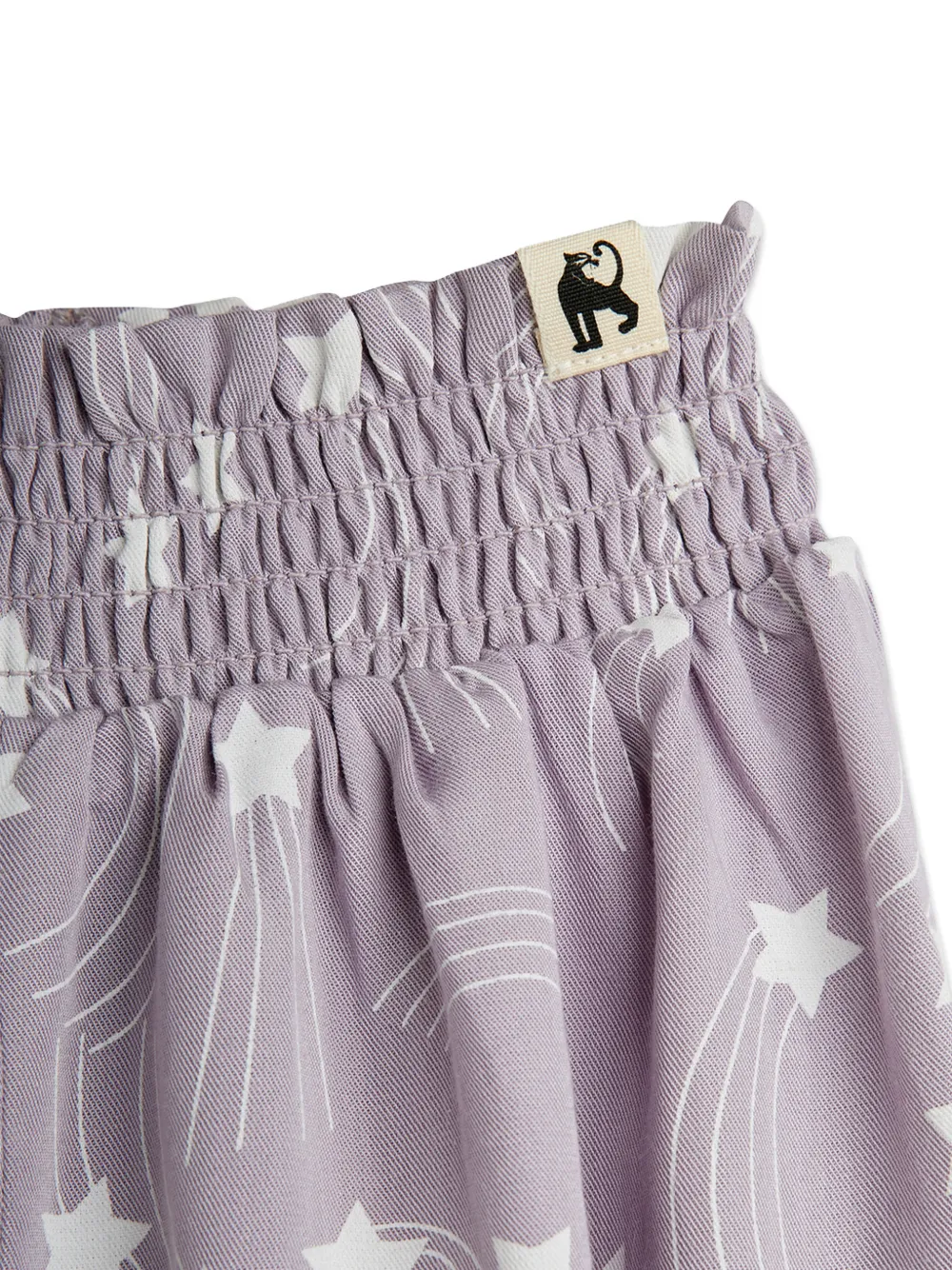 Smocked-Effect Star-Print Trousers