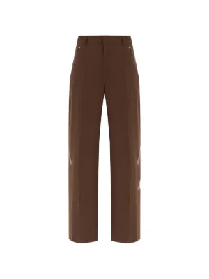 Open YY rolled-waist Velour Cargo Pants | Brown | FARFETCH KW