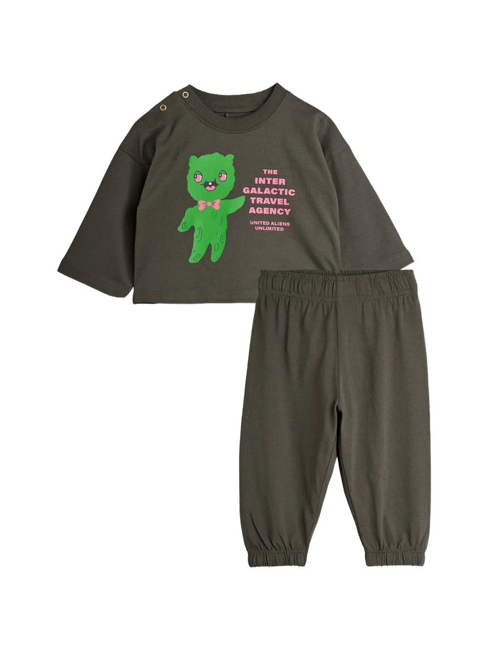 Mini Rodini Alien-print tracksuit set - Grigio