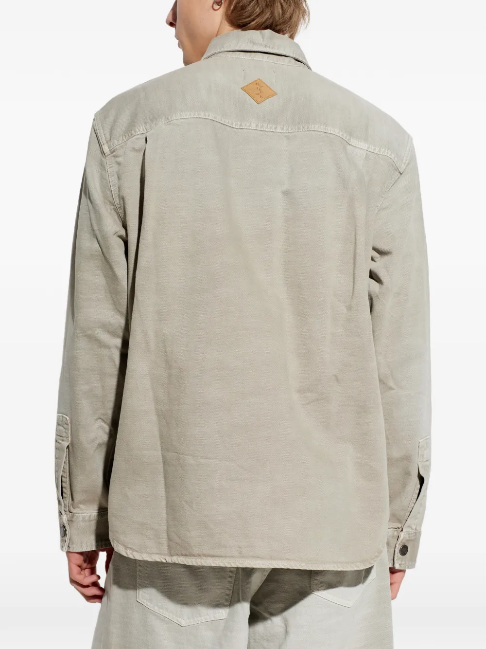 Haikure Arno shirt met opgestikte zak Beige