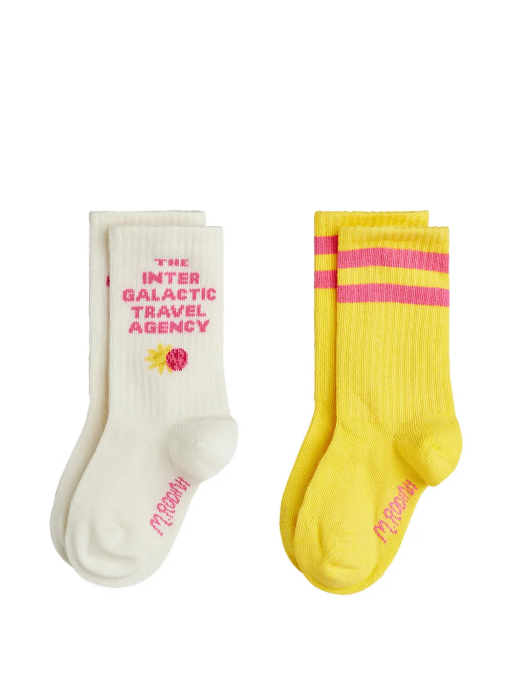 Mini Rodini logo-detail socks (set of two) - Giallo