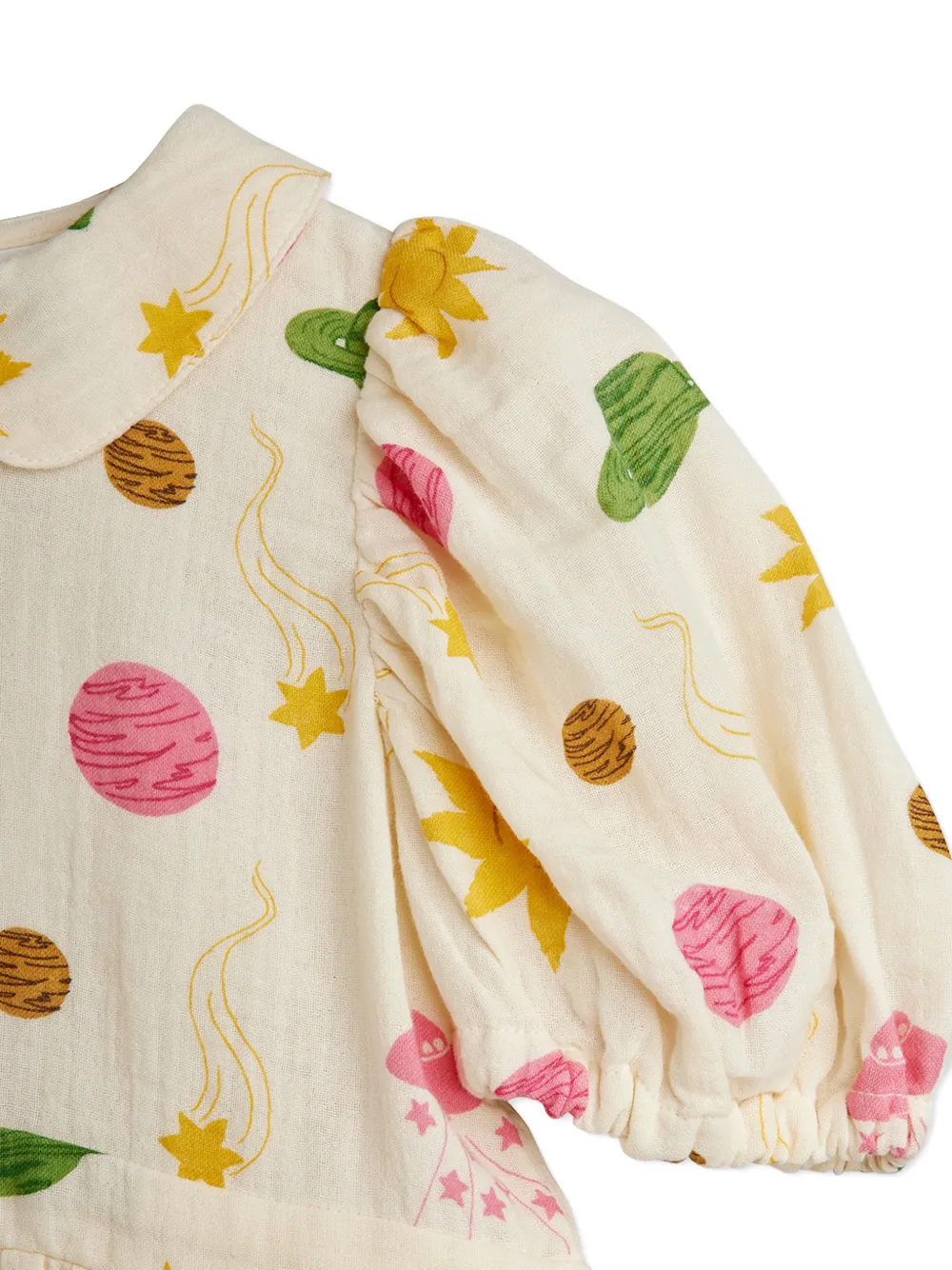  Mini Rodini Vestido Con Planeta Estampado - Neutro 