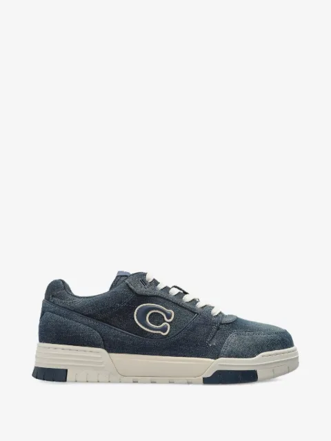 Coach denim-effect logo-patch sneakers