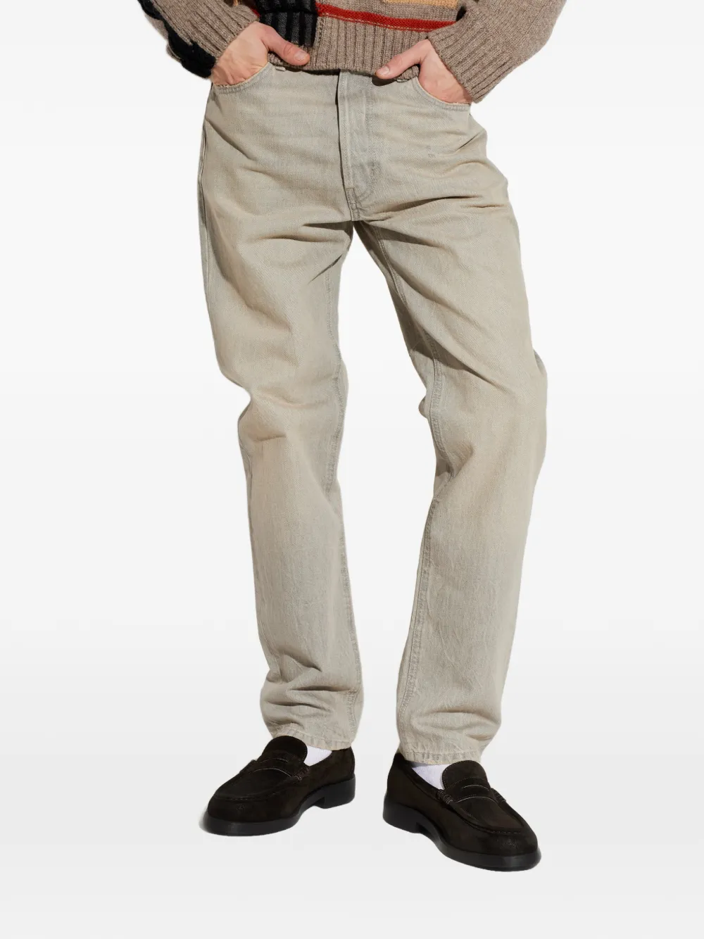 Haikure Jeans met vervaagd effect Beige