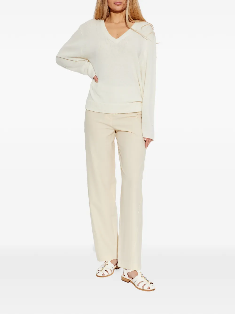 AGL Sandalen verfraaid met sieraden Beige