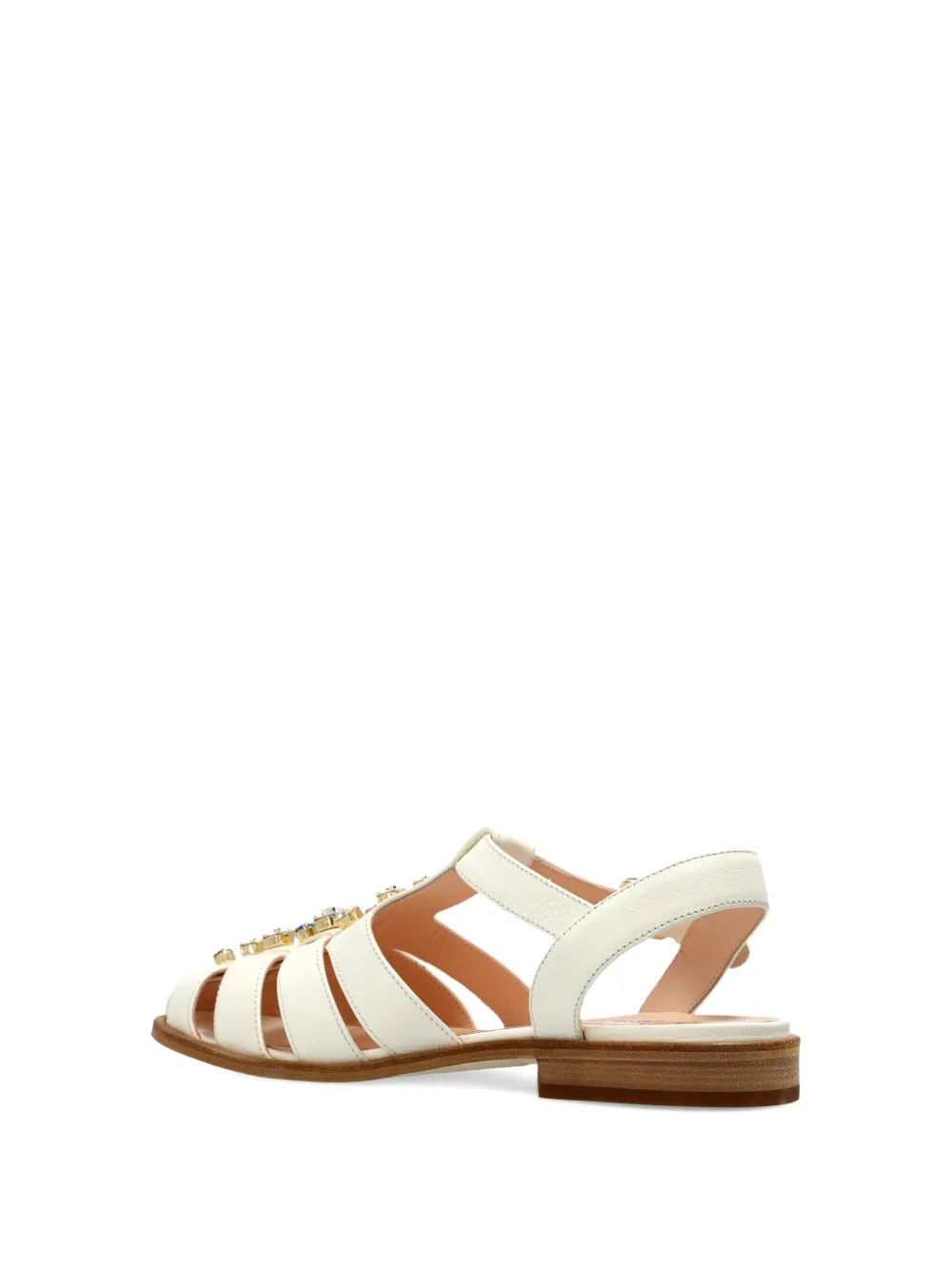 AGL Sandalen verfraaid met sieraden Beige