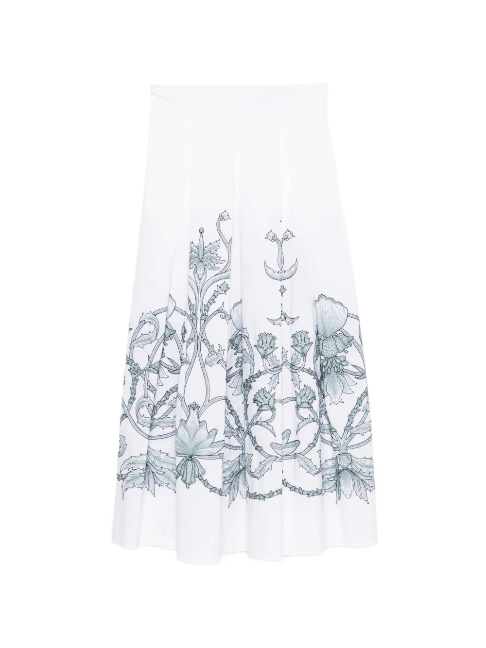 Eleventy floral print skirt - Bianco