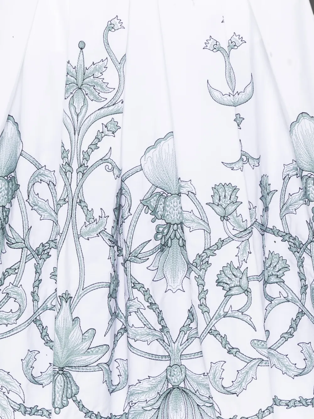 Eleventy Floral-print Midi Skirt in White, view 3