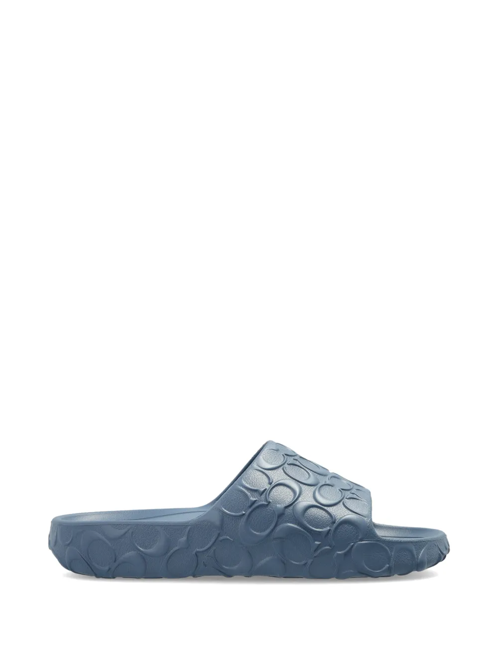 Coach Bay embossed slides - Blu
