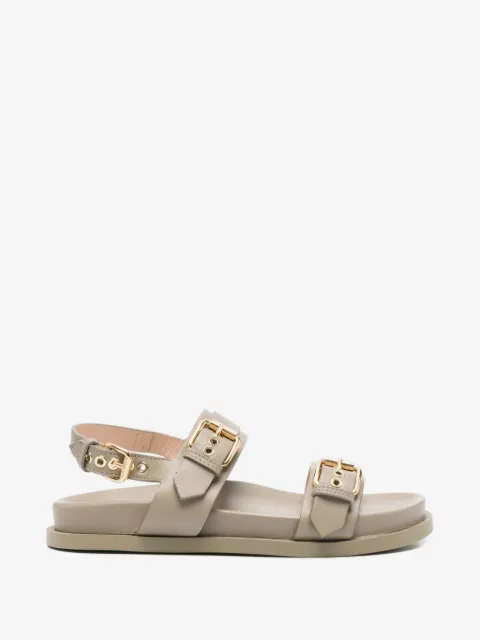AGL sandalias con doble tira y hebilla