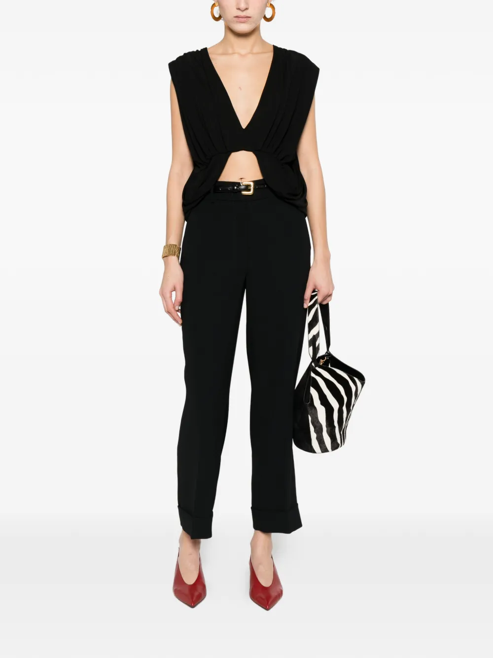 Peserico Cuff Trousers - Black 