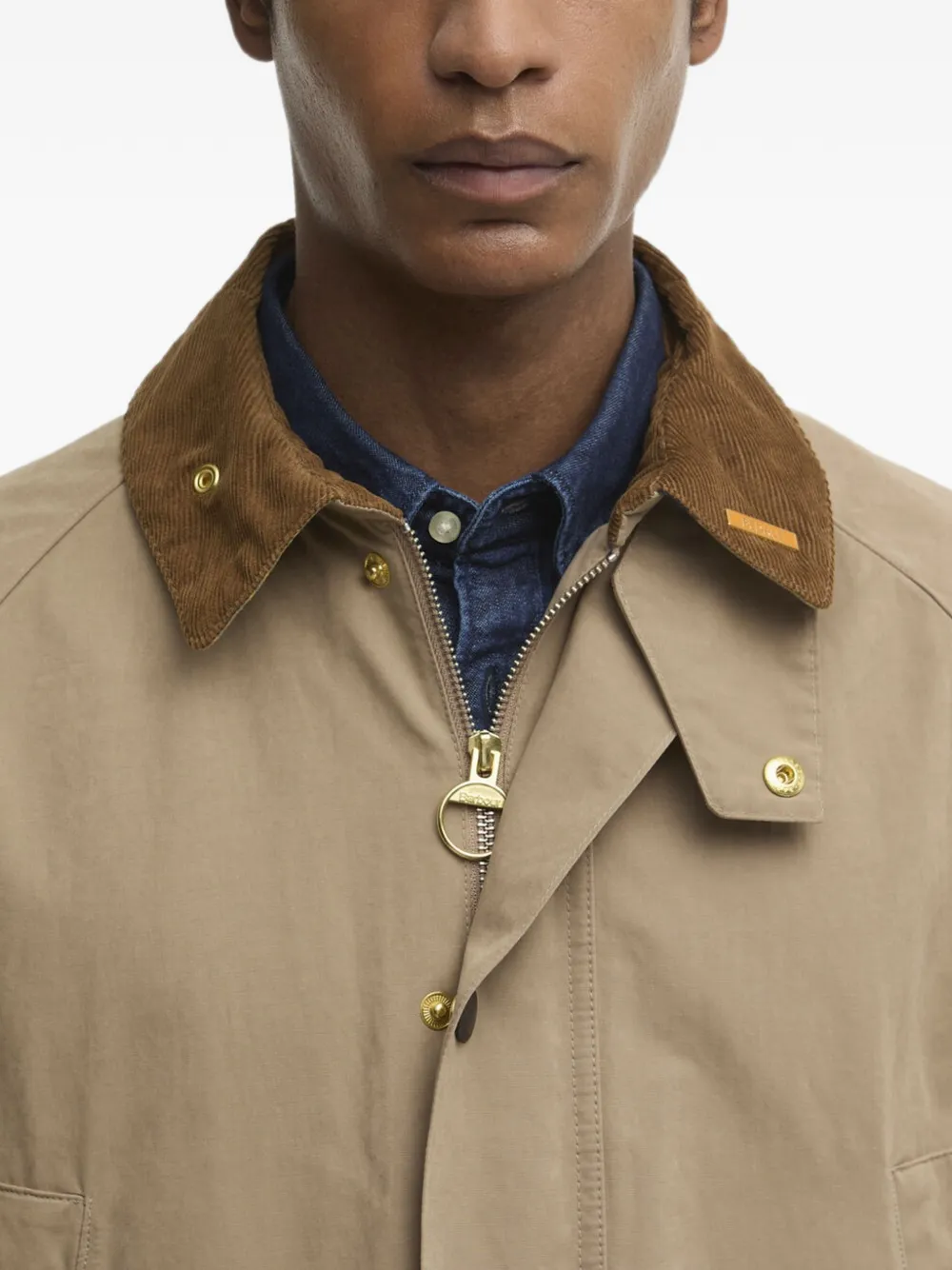 Barbour Icons Bedale jack met ribfluwelen kraag Beige