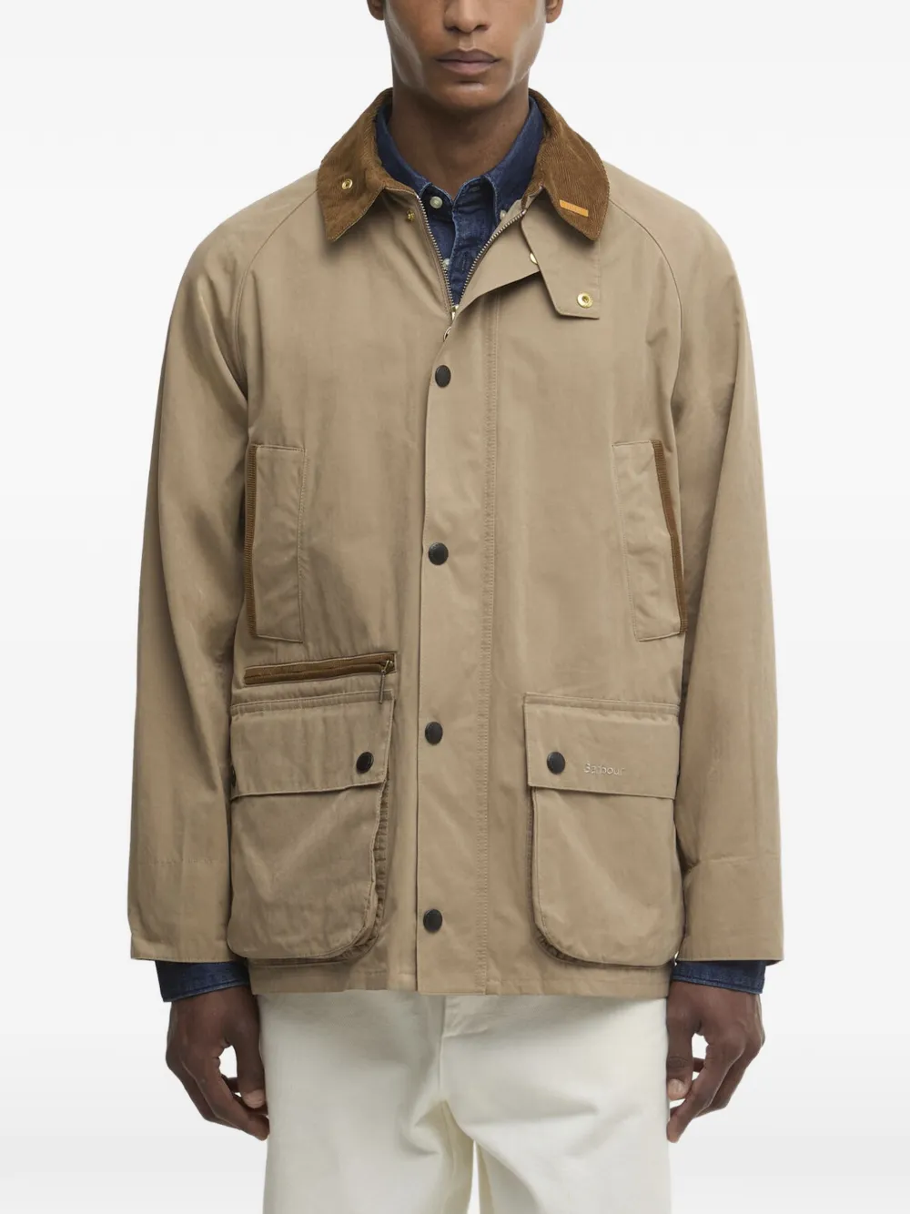 Barbour Icons Bedale jack met ribfluwelen kraag Beige