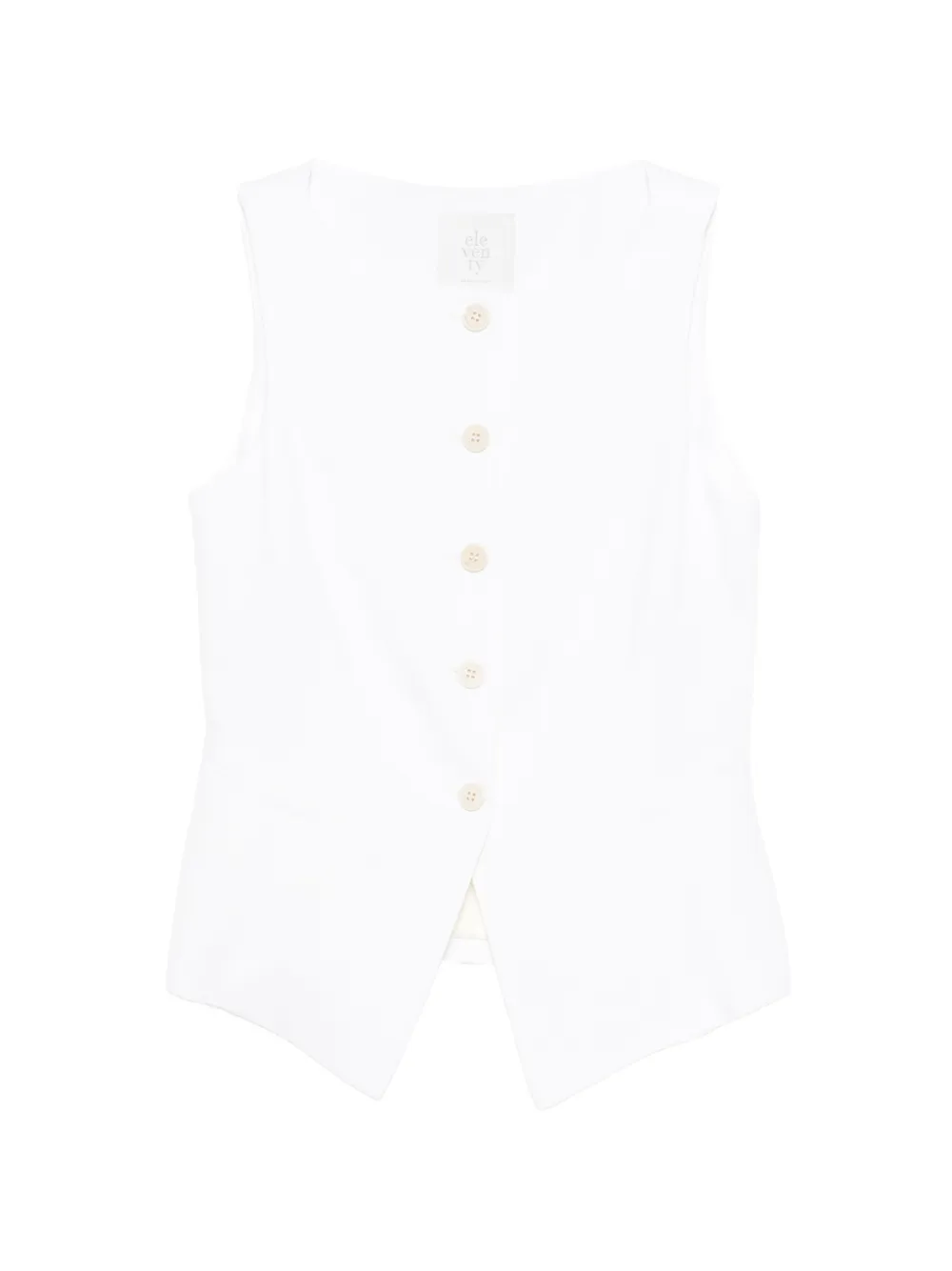 Eleventy button waistcoat - Bianco