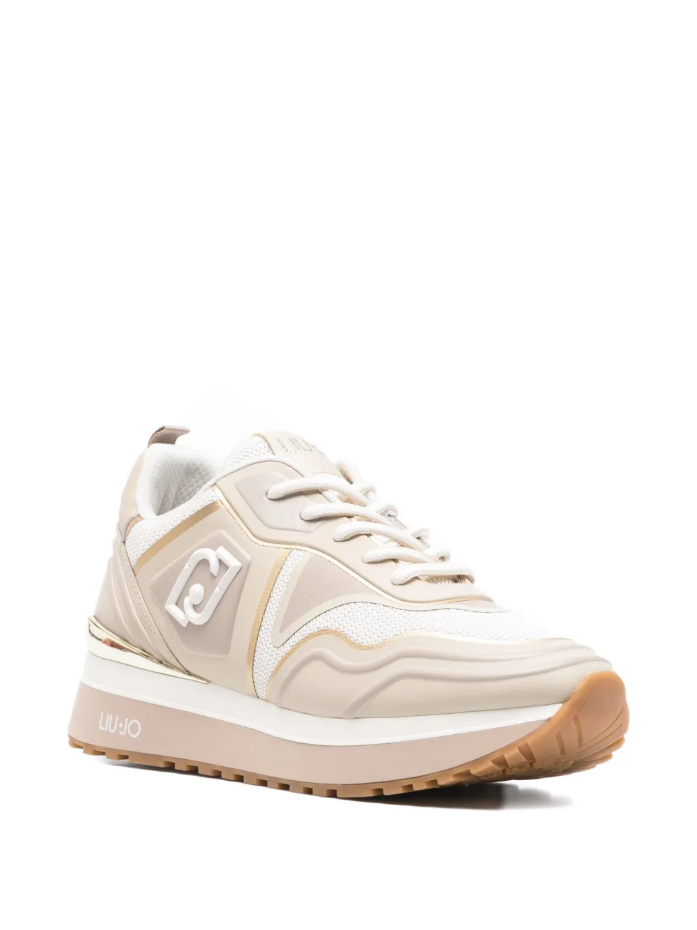 LIU JO Maxi Wonder Tech logo-detail sneakers Beige