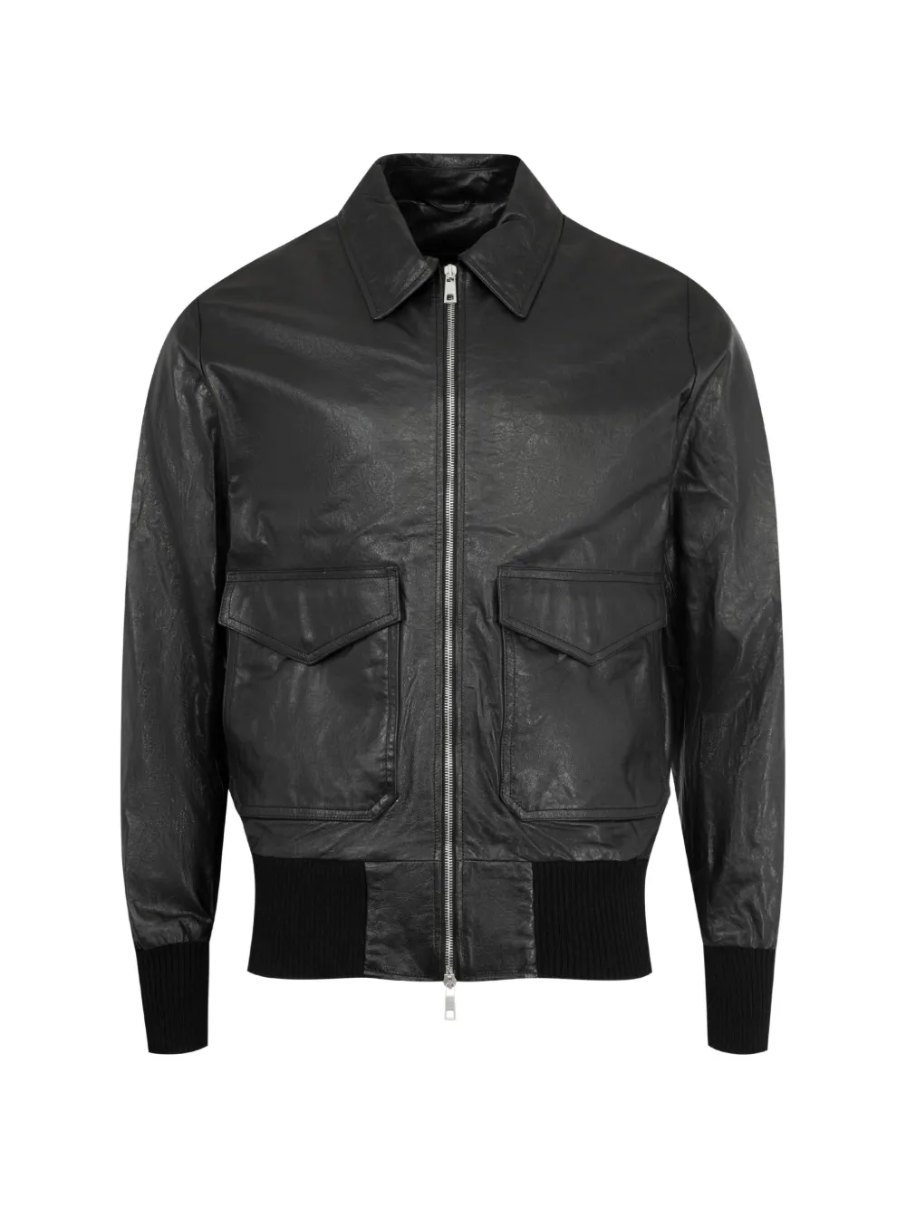 Giorgio Brato leather bomber jacket - Nero