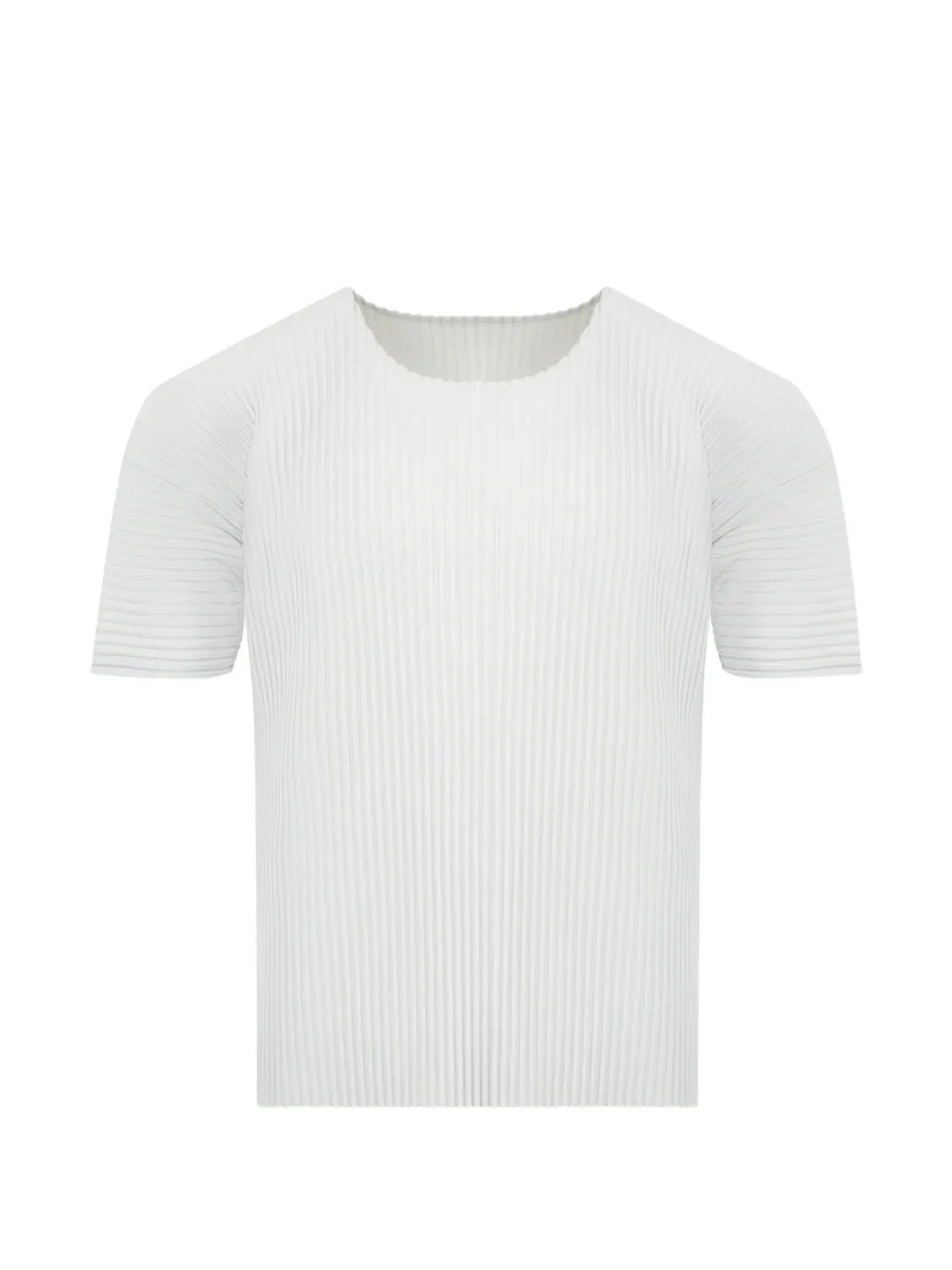 Homme Plissé Issey Miyake pleated basic T-shirt - Grigio