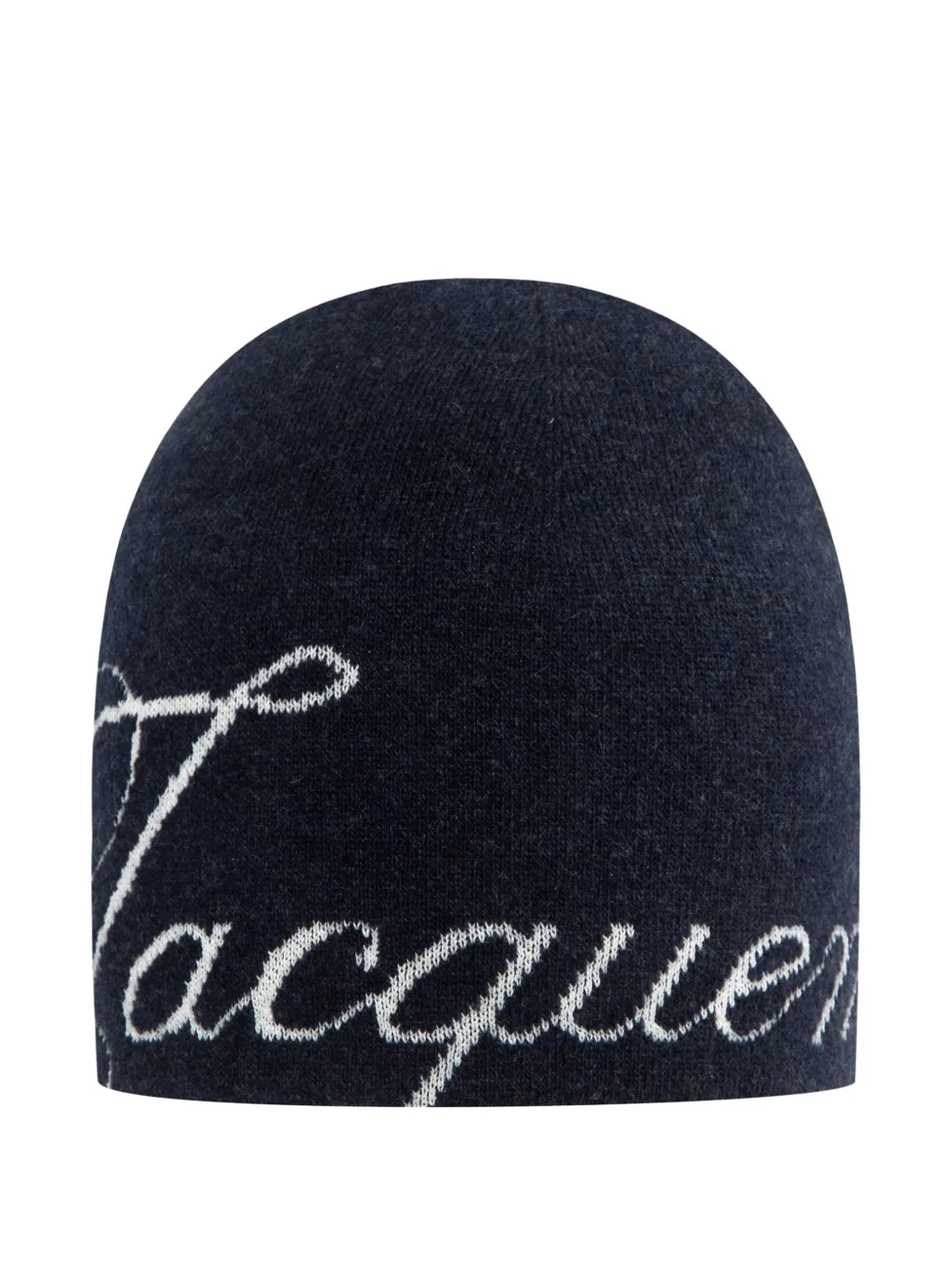Jacquemus Embroidered Beanie Hat In Blue