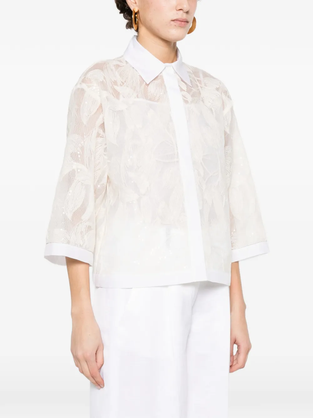 Peserico Button-up blouse Wit