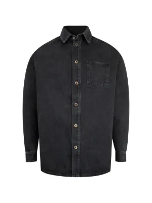 Jil Sander ジップポケット オーバーシャツ | ブラック | FARFETCH JP