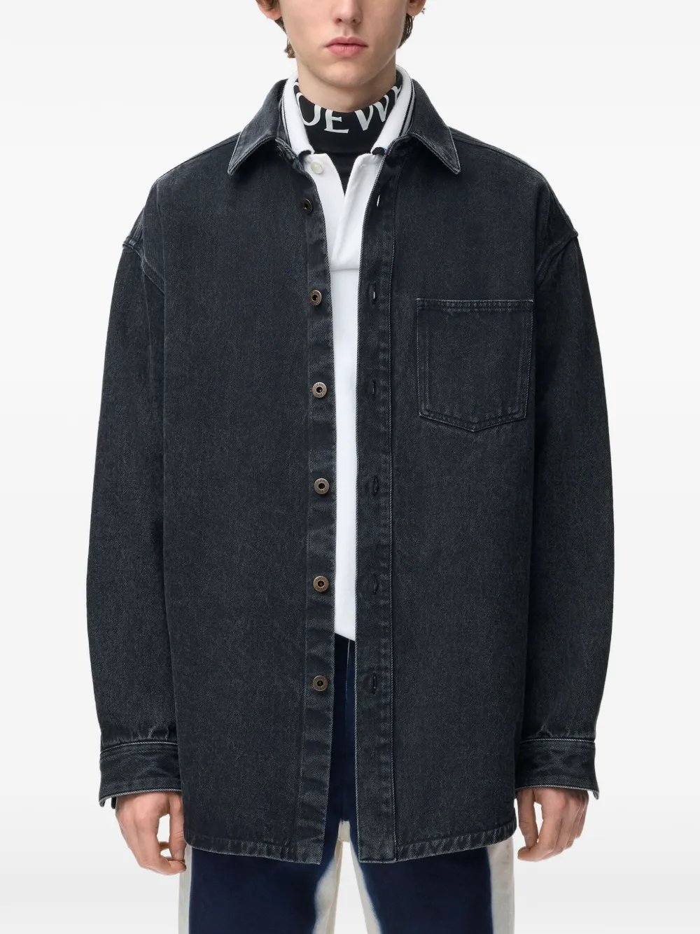 LOEWE Anagram-embroidered overshirt