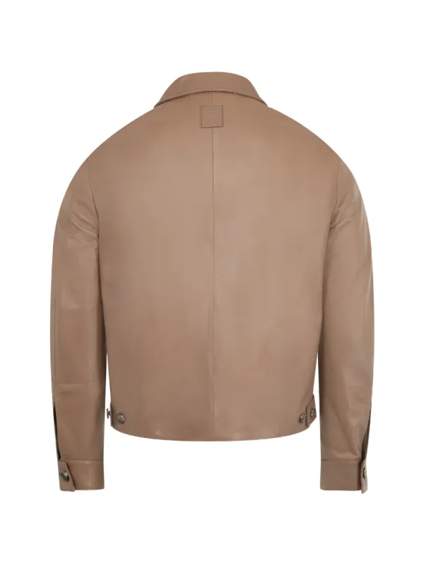 LOEWE zip-up Leather Jacket | Brown | FARFETCH