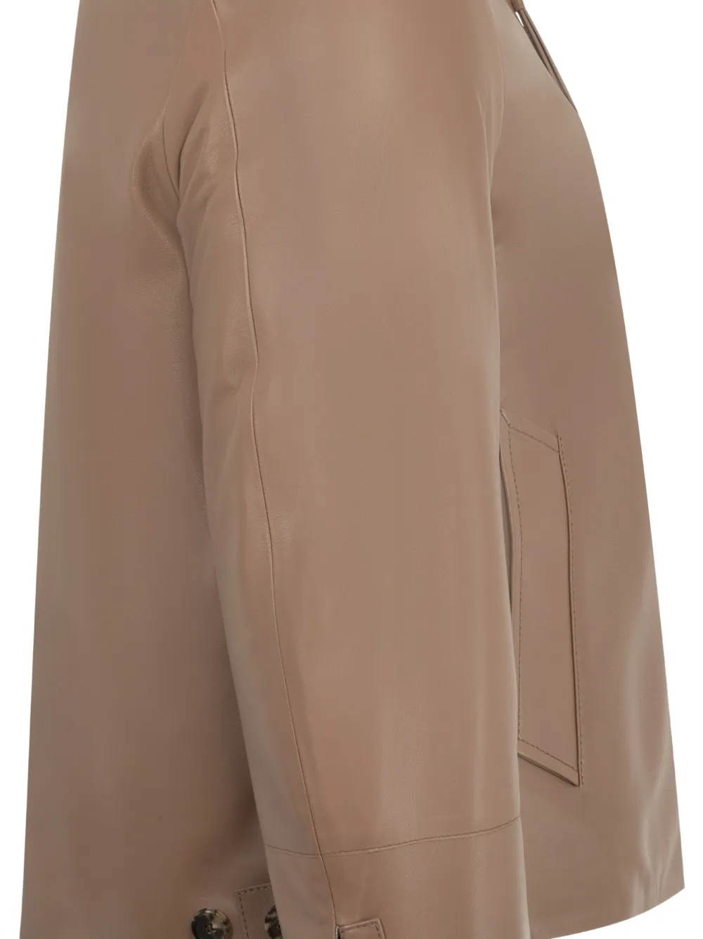  Loewe Zip-up Leather Jacket - Brown 