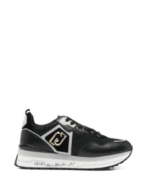 Just Cavalli logo-print Leather Sneakers | Black | FARFETCH RO