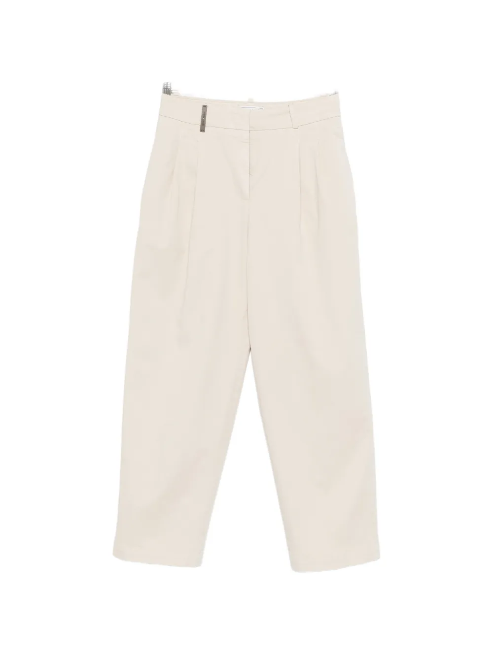 Peserico pleated cropped trousers - Toni neutri