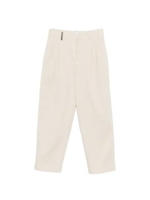 Peserico pleated cropped trousers