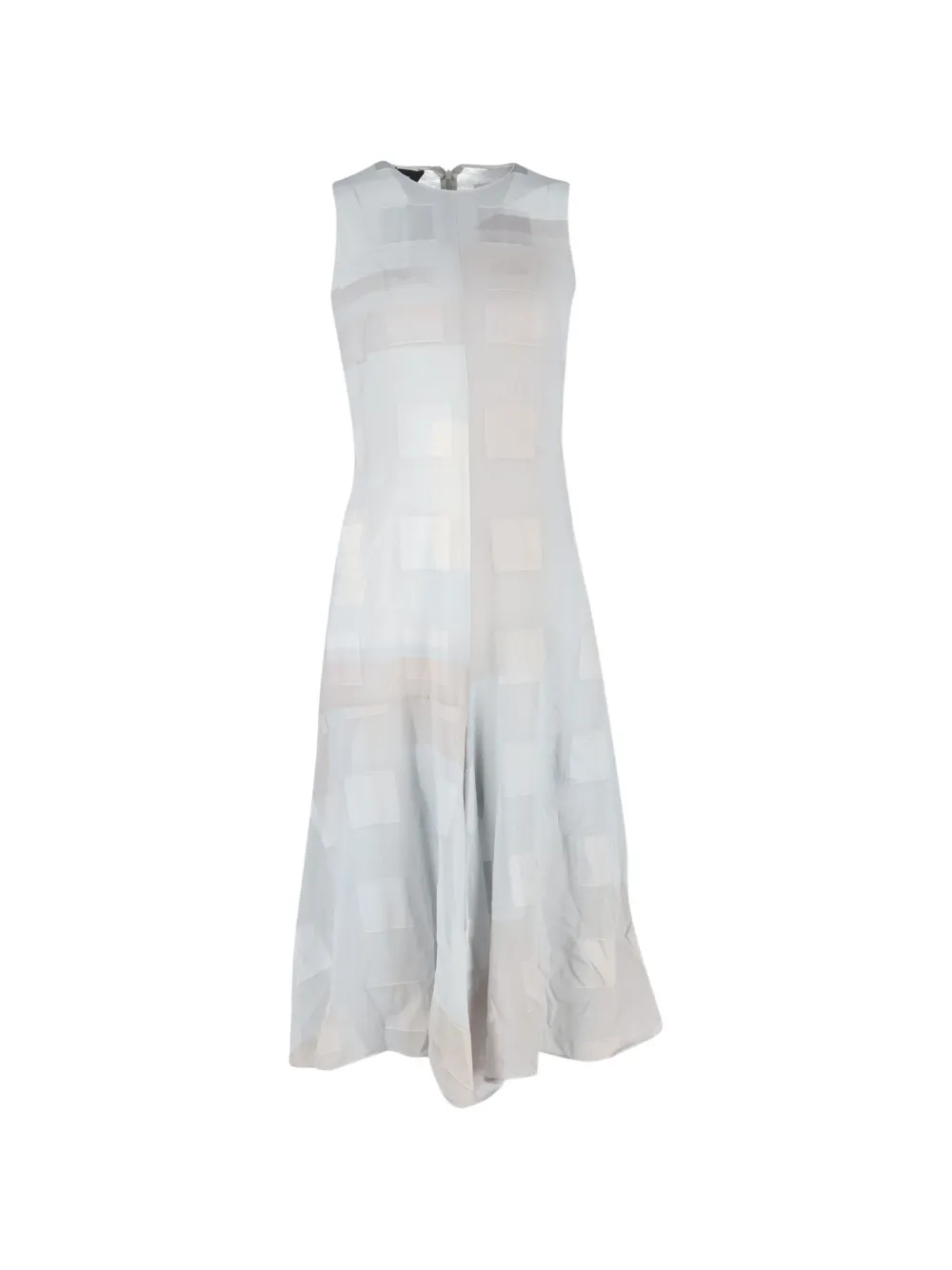 Akris square-patterned midi dress - Bianco