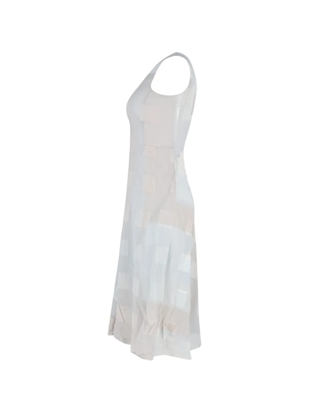  Akris Square-patterned Midi Dress - White 