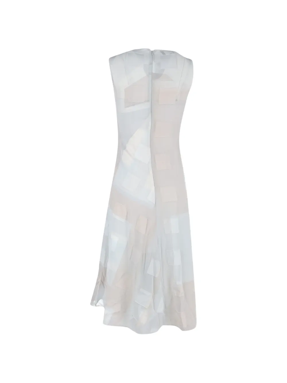  Akris Square-patterned Midi Dress - White 