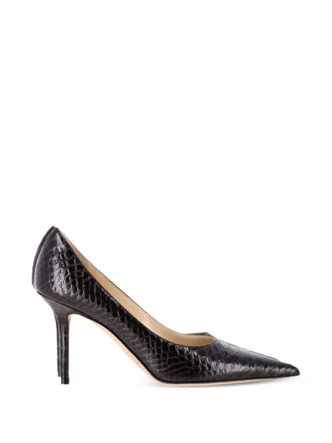 Jimmy Choo Pre-Owned snakeskin-embossed pointed-toe pumps