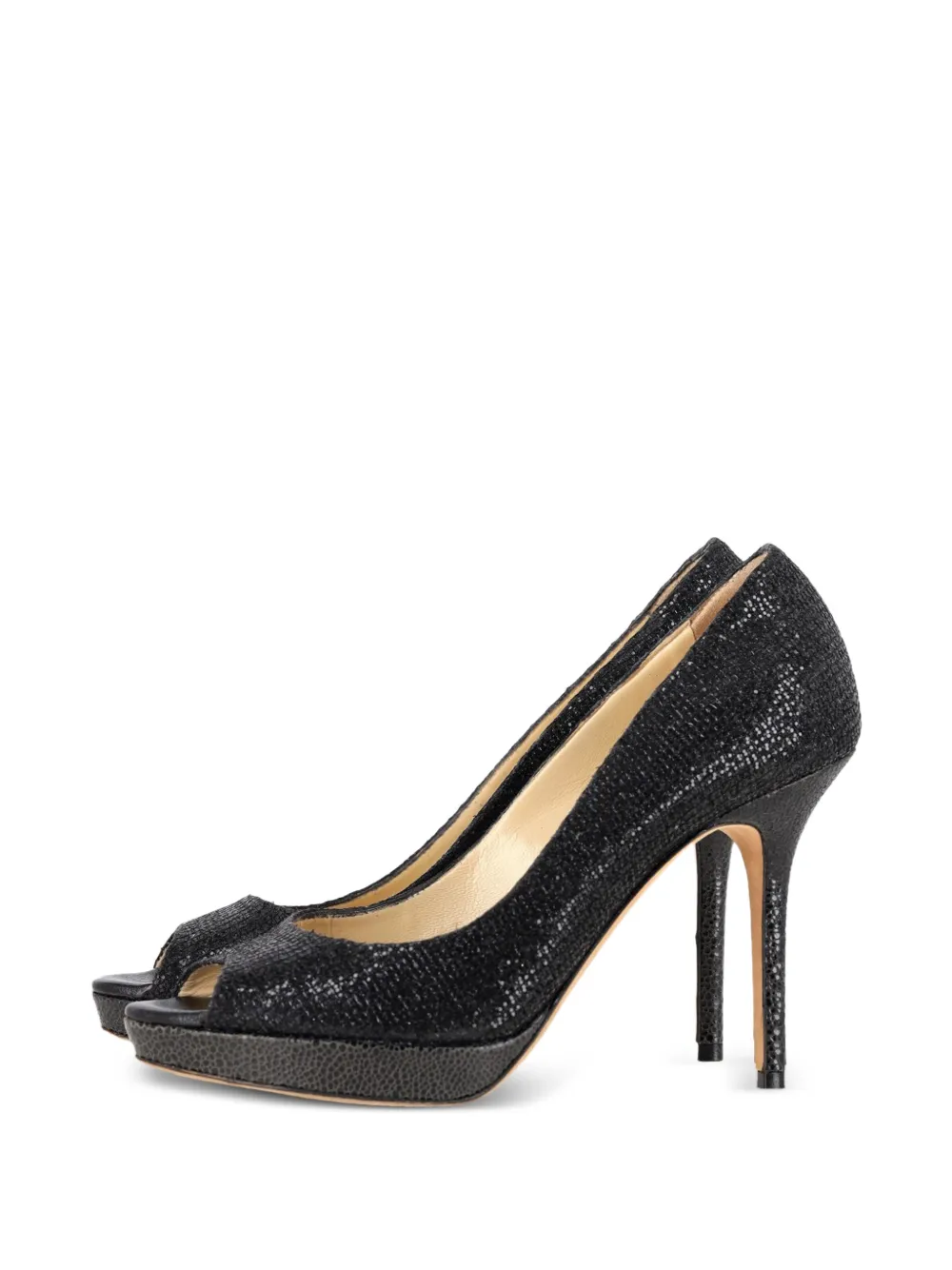 Jimmy Choo Pre-Owned peep-toe high-heel sandals - Nero