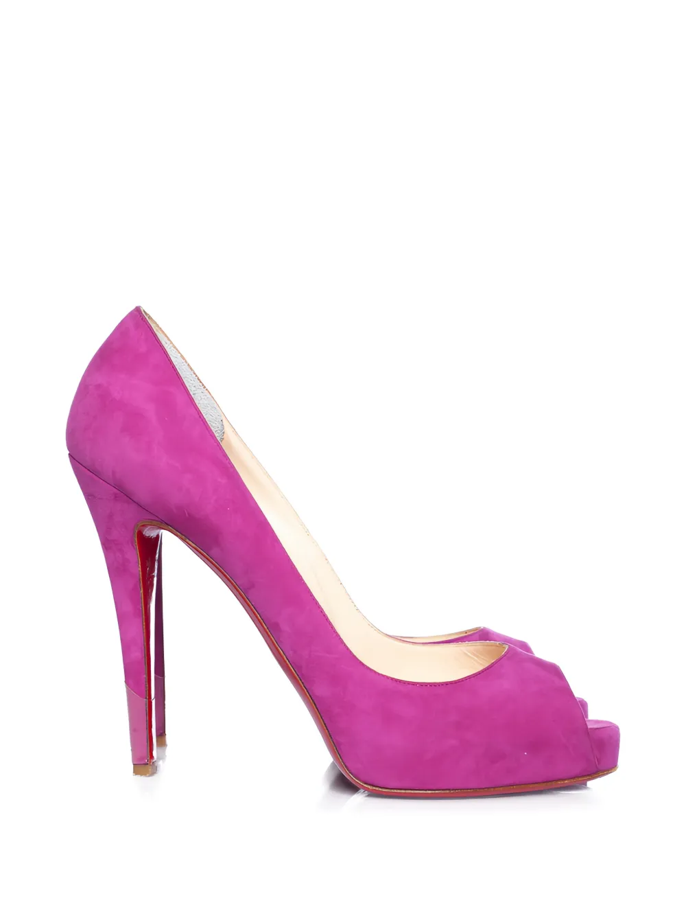 Christian Louboutin Pre-Owned suede platform peep-toe sandals - Viola