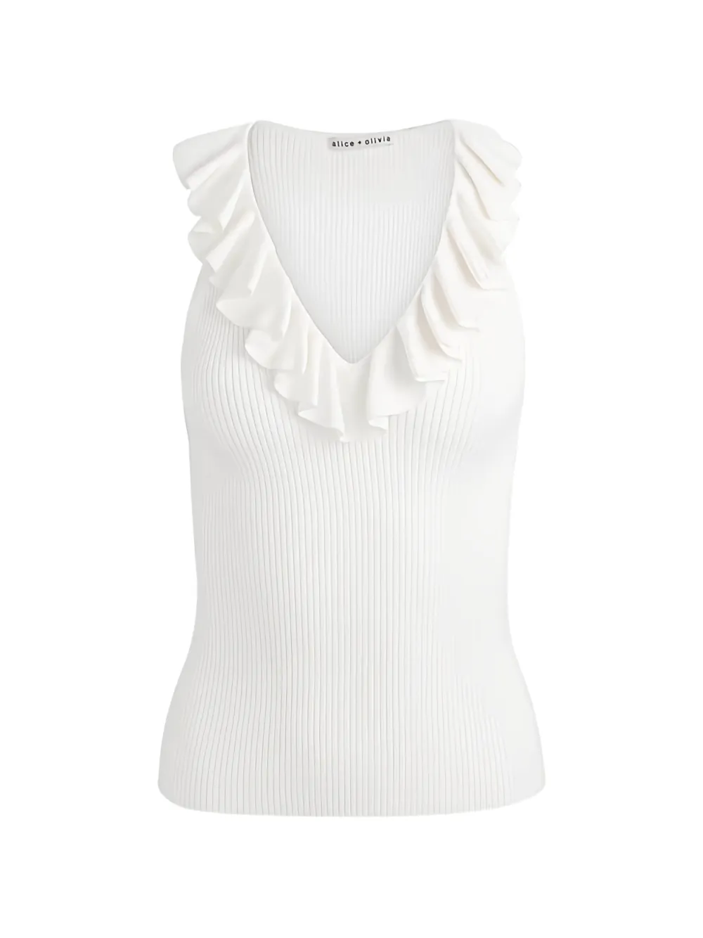alice + olivia MARNIE ruffled top - Bianco