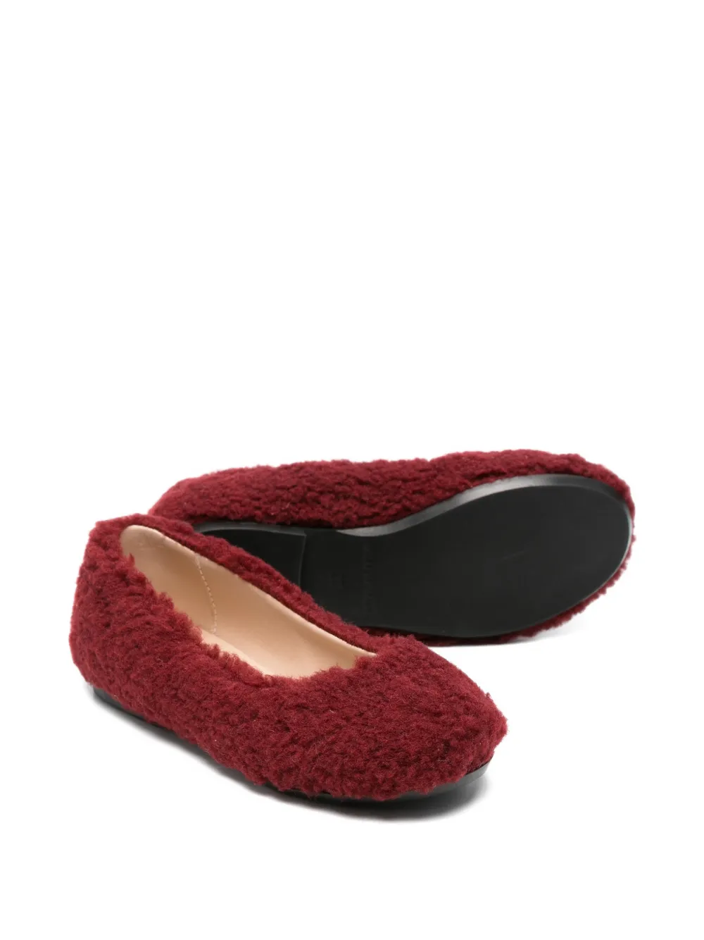 MONTELPARE TRADITION Ballerina's met textuur Rood