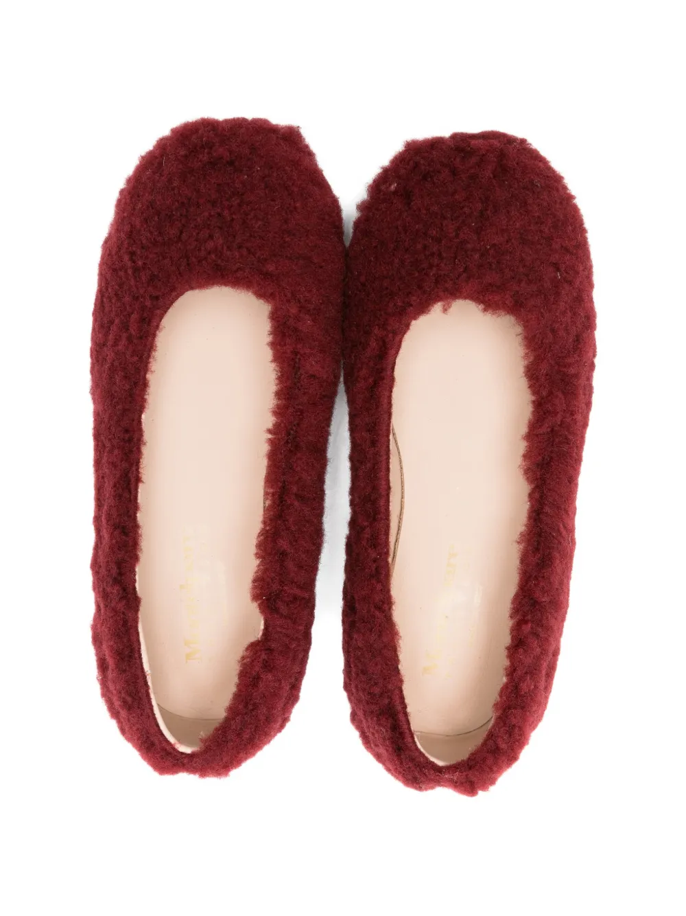 MONTELPARE TRADITION Ballerina's met textuur Rood