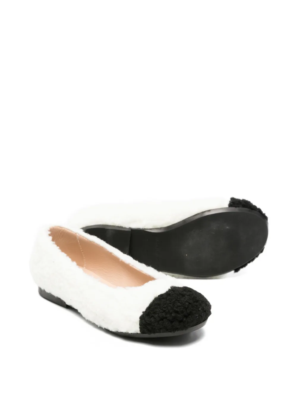 MONTELPARE TRADITION Ballerina's met contrasterende neus Beige