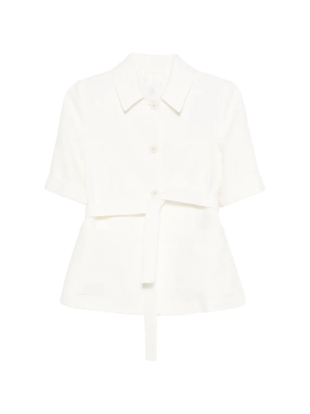 Eleventy short sleeve belted jacket - Bianco