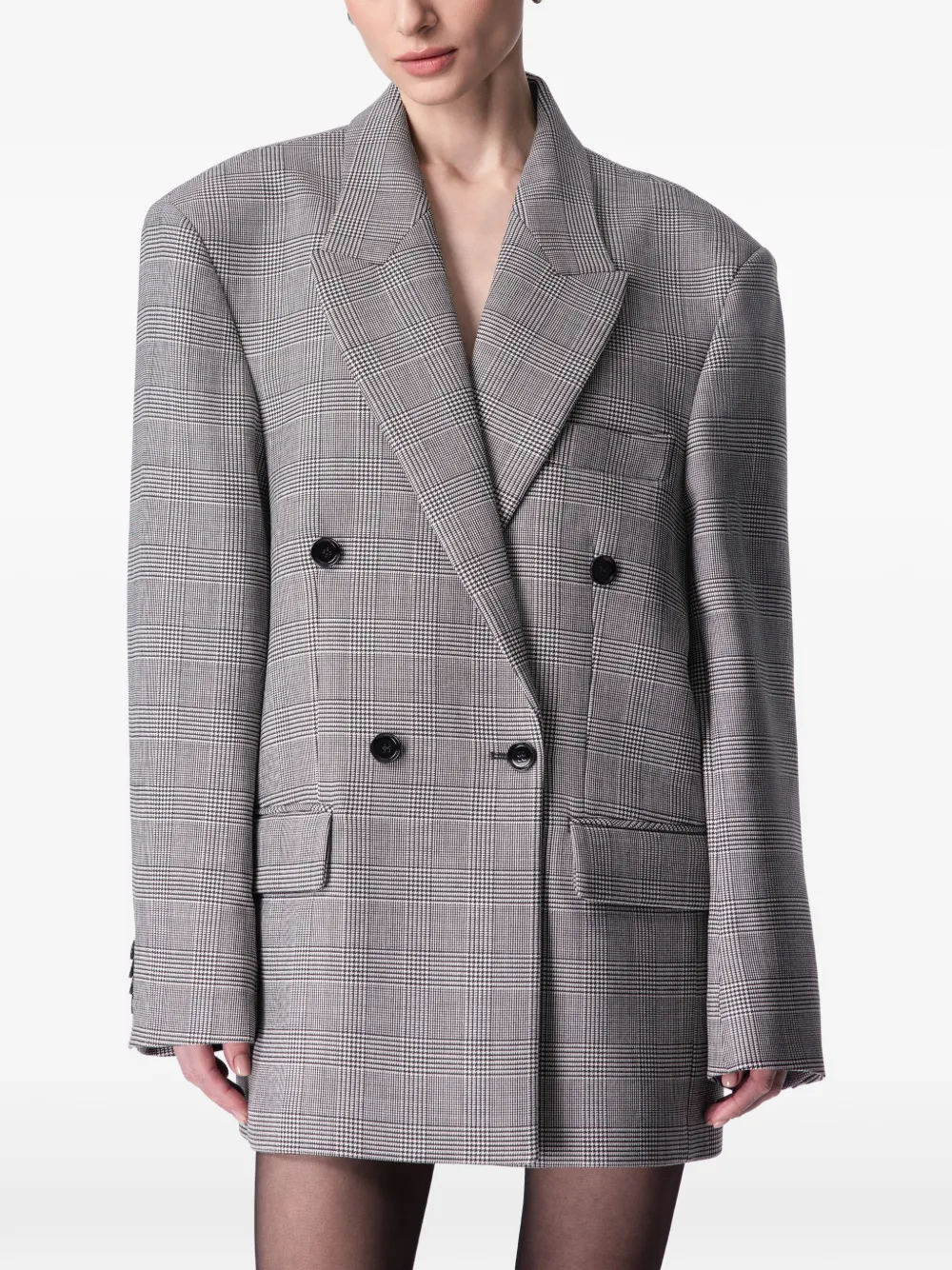 ARTICLE TEN Prince of Wales check blazer - Grigio