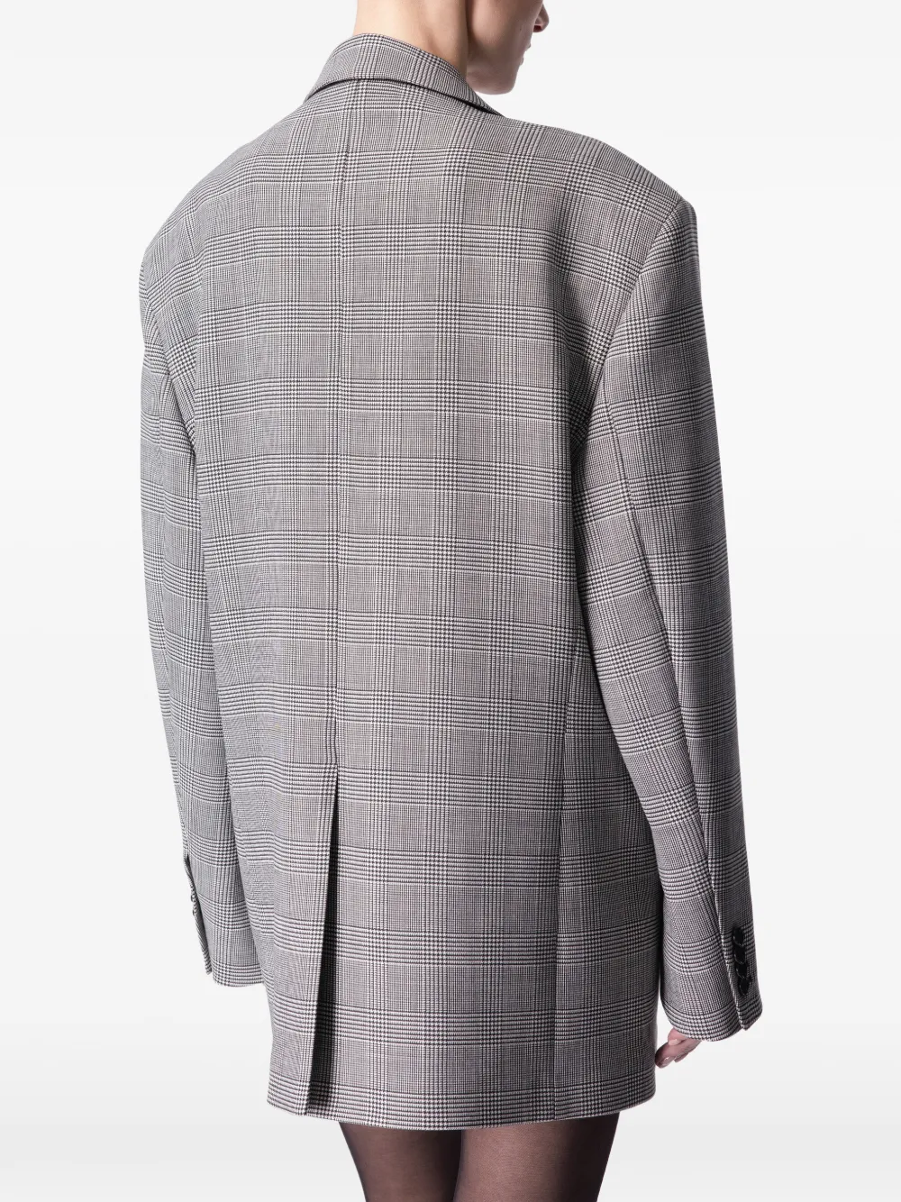  Article Ten Prince Of Wales Check Blazer - Grey 