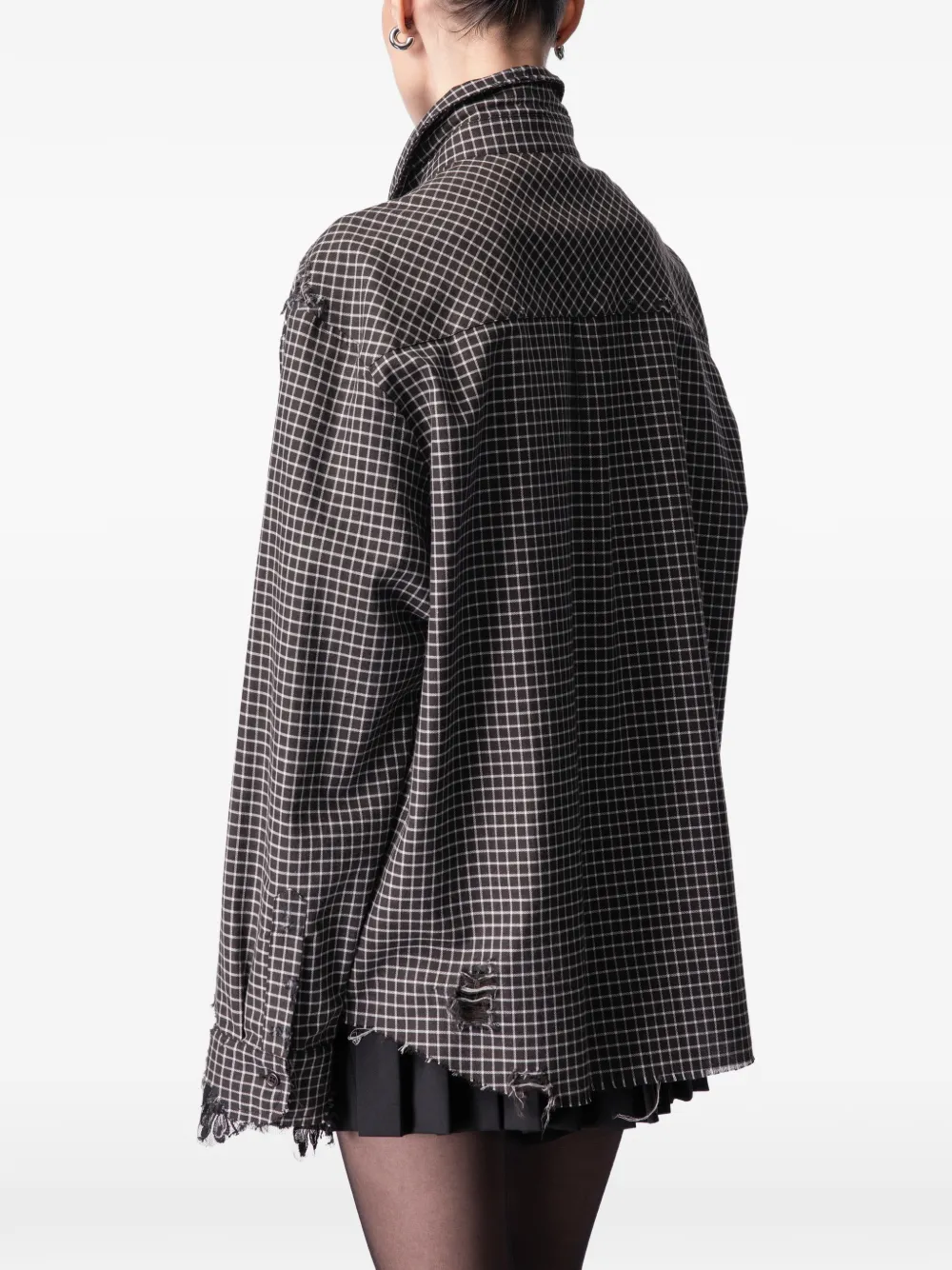 Article Ten Check-pattern Shirt - Black 