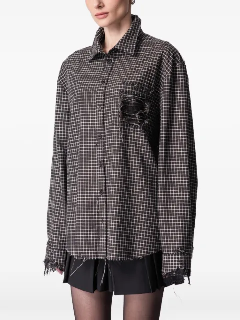 ARTICLE TEN camisa con cuadros estampados