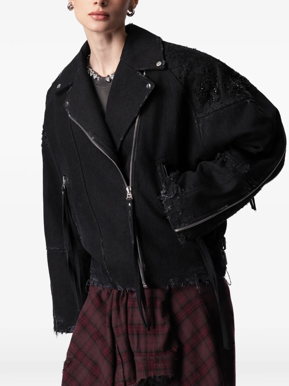  Article Ten Embroidered-details Jacket - Black 